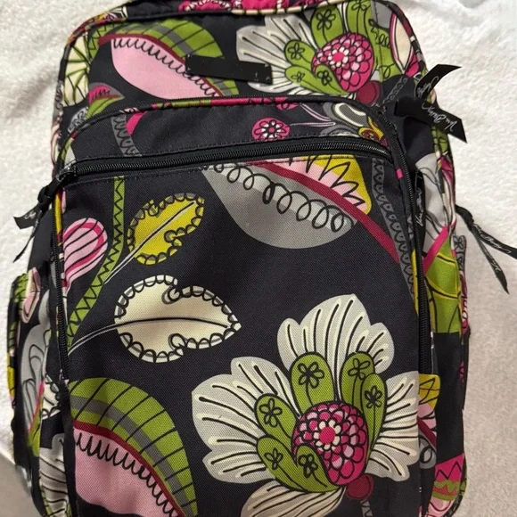 Vera Bradley Moon Blooms Large Campus Backpack Floral - Picture 3 of 7